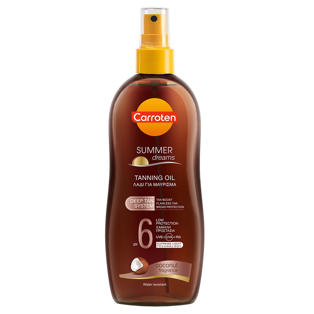 Carroten Summer Dreams Tanning Spf6 Düşük Koruyucu Bronzlaştırıcı Güneş Yağı Spreyi 200ml