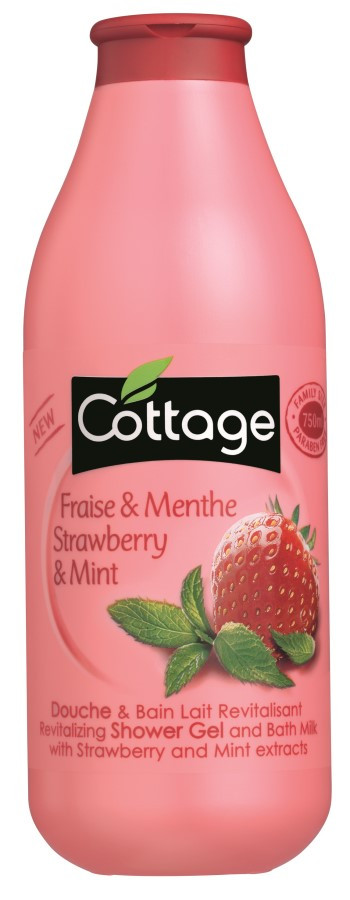 Cottage Shower Gel  &  Bath Milk Strawberry & Mint 750 ML