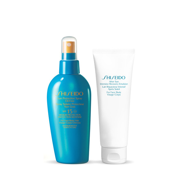 Shiseido GSC Sun Protection Spray SPF15 & After Sun İntensive Recovery Emulsion Set - Sevil'e Özel