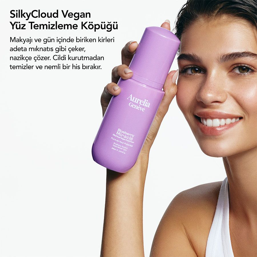 Aurelia Geneve Blueberry Miracle Silkycloud Vegan Facial Foam 200ML Temizleme Köpüğü