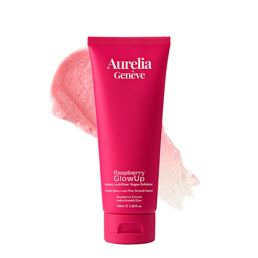 Aurelia Geneve Raspberry Glowup Instant Lushglow Vegan Exfoliator 100ML Peeling