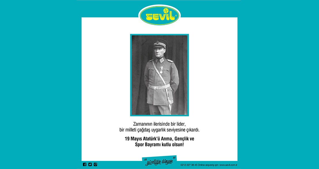 19 MAYIS ATATÜRK'Ü ANMA, GENÇLİK VE SPOR BAYRAMI KUTLU OLSUN!