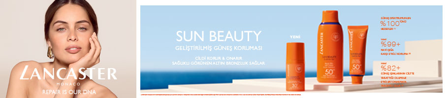 Lancaster güneş bakım ürünlerinde bulunan 100% e yakın filtre ile cildin ışıltısını koruyarak, genişleterek ve yeniden canlandırarak gerçek güzelliği her gün daha da ortaya çıkarmaya çalışıyor. Işıltıyı yakala, ışıkla yaşa!
